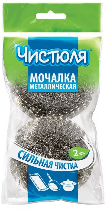 Губка Металлическая ЧИСТЮЛЯ