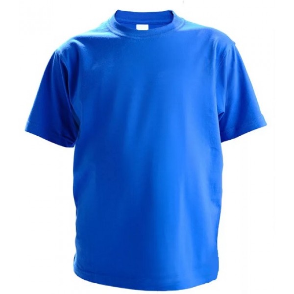 Футболка васильковая 100% хлопок (3XL - 5XL)